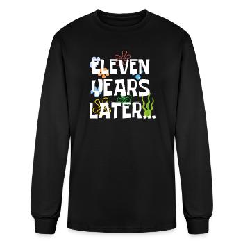 Eleven Years Later, Funny 11th Birthday Party - Men's Long Sleeve T-Shirt - black - Front
