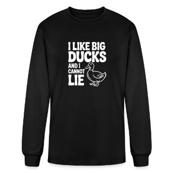 J’aime les gros canards et je ne peux pas mentir - T-shirt à manches longues Homme - noir - Devant