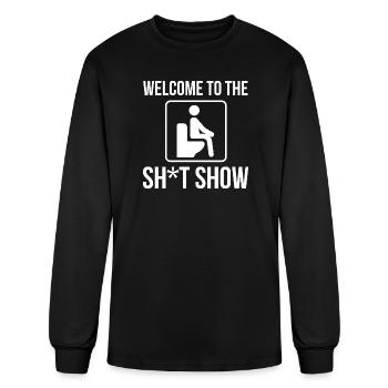 Pooping Welcome to the Shitshow Pooper Poopy Poop - Men's Long Sleeve T-Shirt - black - Front