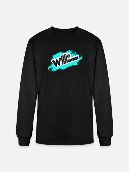 Willieamz Neon Splash Logo Tee - Men's Long Sleeve T-Shirt - black