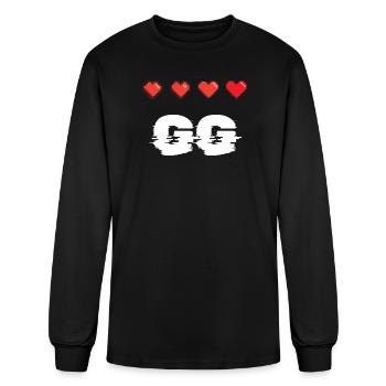 Pixel Hearts GG - Men's Long Sleeve T-Shirt - black - Front