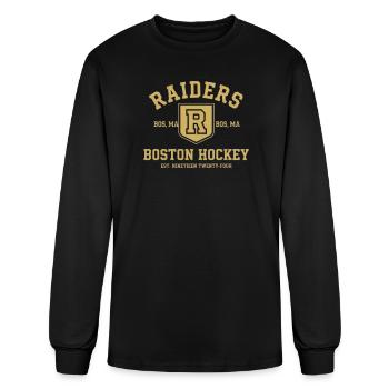 Raiders Boston Hockey Crest - Men's Long Sleeve T-Shirt - black - Front
