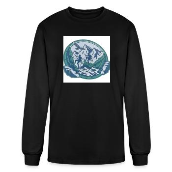 Alpine Summit Adventure Patch - Men's Long Sleeve T-Shirt - black - Front