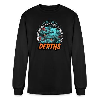 Depths Monsters of the Deep - Men's Long Sleeve T-Shirt - black - Front