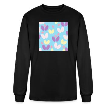 easter eggs - Men's Long Sleeve T-Shirt - black - Front