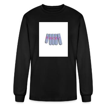 Pastel Alphabet Straps - Men's Long Sleeve T-Shirt - black - Front