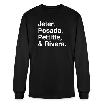 Jeter, Posada, Pettitte, Rivera - White Derek Jete - Men's Long Sleeve T-Shirt - black - Front
