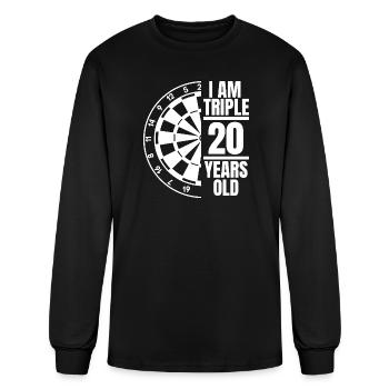 J’ai triple vingt ans - T-shirt à manches longues Homme - noir - Devant