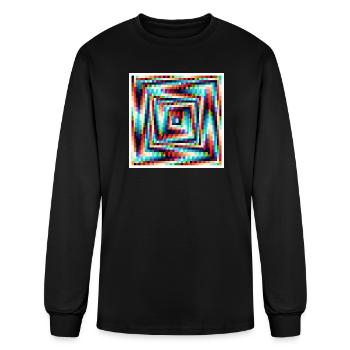Vibrant Spiral Mosaic - Men's Long Sleeve T-Shirt - black - Front