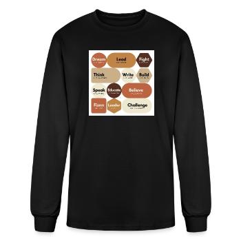 Action Prompts in Warm Circles - Men's Long Sleeve T-Shirt - black - Front