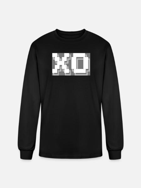 XO Pixel Art Tech - Men's Long Sleeve T-Shirt - black