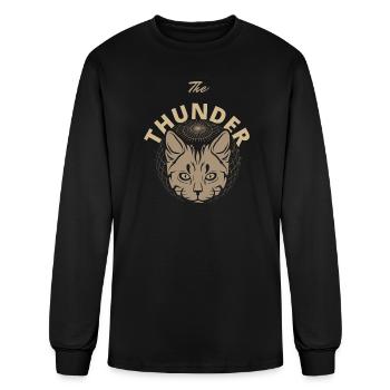 Solar Feline Emblem - Men's Long Sleeve T-Shirt - black - Front