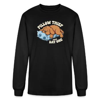 Pillow Thief Pup - Men's Long Sleeve T-Shirt - black - Front