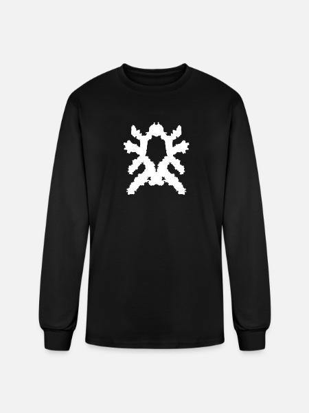 Icy Glyph Snowflake Emblem - Men's Long Sleeve T-Shirt - black