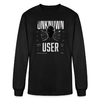 Unknown User: Digital Mask - Men's Long Sleeve T-Shirt - black - Front