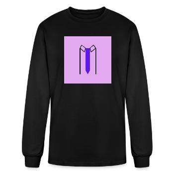 Tie - Men's Long Sleeve T-Shirt - black - Front