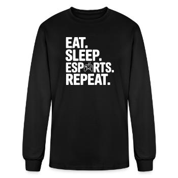 Eat. Sleep. Esports. Repeat. - Men's Long Sleeve T-Shirt - black - Front