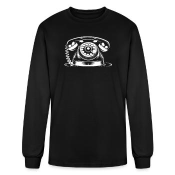 Vintage Telephone Sketch - Men's Long Sleeve T-Shirt - black - Front