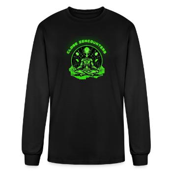 CLOSE ZENCOUNTERS - Men's Long Sleeve T-Shirt - black - Front