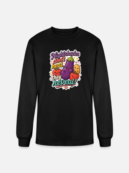 Nightshades Dont Heal They Reveal - Men's Long Sleeve T-Shirt - black