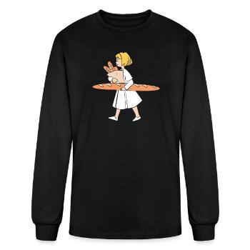 French Bread Baguette Bread - Men's Long Sleeve T-Shirt - black - Front