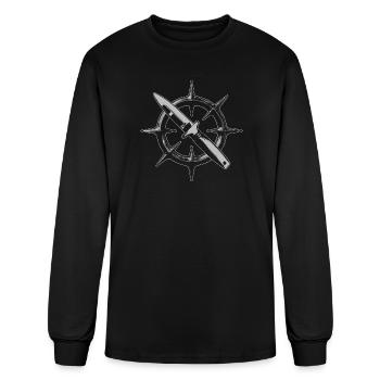 Crown of Thorns Dagger – Gothic Symbol - Men's Long Sleeve T-Shirt - black - Front