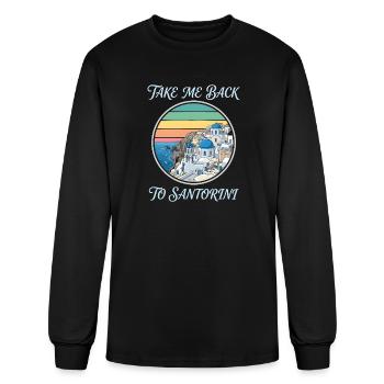Take Me Back to Santorini - Men's Long Sleeve T-Shirt - black - Front