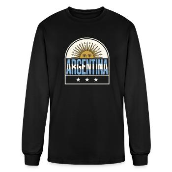 Argentina Suncrest Logo - Men's Long Sleeve T-Shirt - black - Front