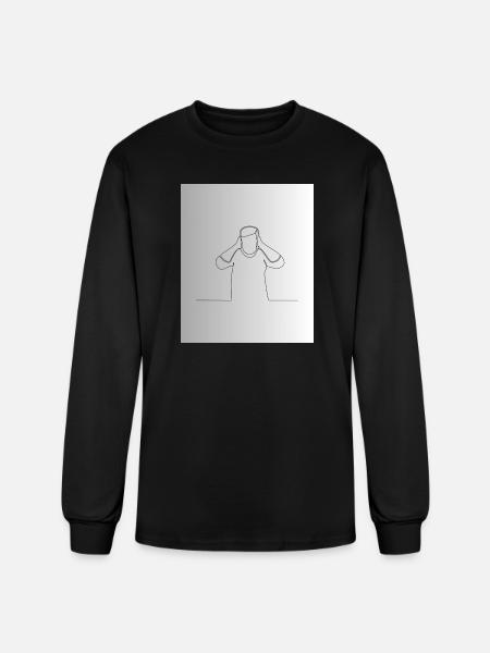 Line Mindful Moment - Men's Long Sleeve T-Shirt - black