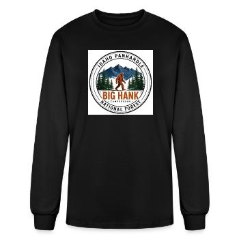 Big Hank Bigfoot in Idaho Forest - Men's Long Sleeve T-Shirt - black - Front