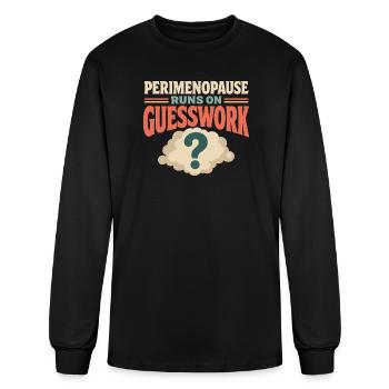 Perimenopause Brain Fog Menopause Midlife Gift - Men's Long Sleeve T-Shirt - black - Front
