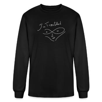  He Is Troubled - Light Version - Men's Long Sleeve T-Shirt - black - Front