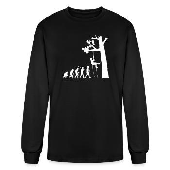Évolution des arboriculteurs - T-shirt à manches longues Homme - noir - Devant