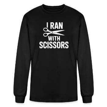 I Ran With Scissors - Men's Long Sleeve T-Shirt - black - Front