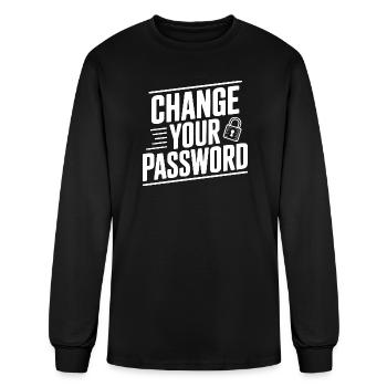 Change Your Password - Men's Long Sleeve T-Shirt - black - Front