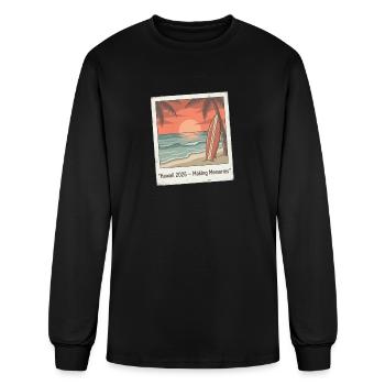 Vintage Hawaii Memories Polaroid Beach Graphi - Men's Long Sleeve T-Shirt - black - Front