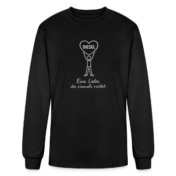  Diesel Eine Liebe Die Niemals Rostet Heart For - Men's Long Sleeve T-Shirt - black - Front