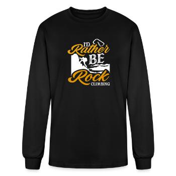 Id Rather Be Rock Climbing Outdoor - Men's Long Sleeve T-Shirt - black - Front