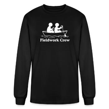 Fieldwork Crew Boat Duo - Men's Long Sleeve T-Shirt - black - Front