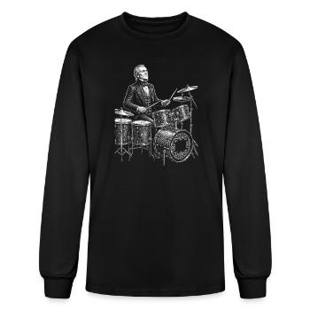 James K Polk Vintage Drummer - Men's Long Sleeve T-Shirt - black - Front