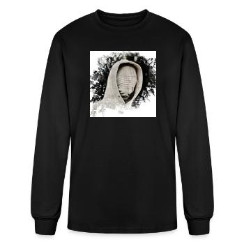 Dark Aesthetic Grunge Hooded Figure Art - Men's Long Sleeve T-Shirt - black - Front