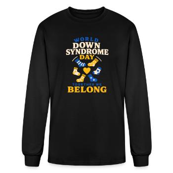 Down Syndrome Awareness Inclusion World Day Gift - Men's Long Sleeve T-Shirt - black - Front