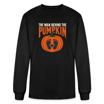 Halloween Pregnancy Announcement for Future Dad - Men's Long Sleeve T-Shirt - black - Front