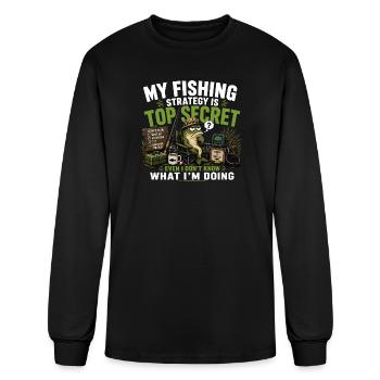 Top Secret Fishing Strategy - Men's Long Sleeve T-Shirt - black - Front