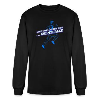 Slow and Steady Wins... Eventually - Men's Long Sleeve T-Shirt - black - Front