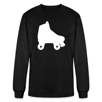 Retro Roller Skate Silhouette - Men's Long Sleeve T-Shirt - black - Front