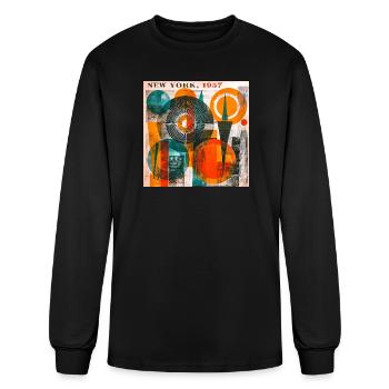 New York Geometric Circles 1957 - Men's Long Sleeve T-Shirt - black - Front