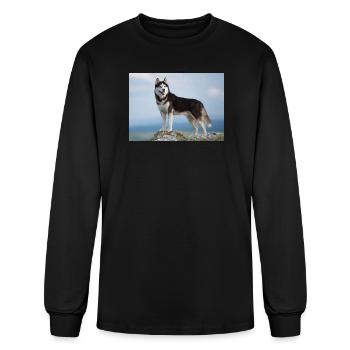 Alpine Husky Summit - Men's Long Sleeve T-Shirt - black - Front