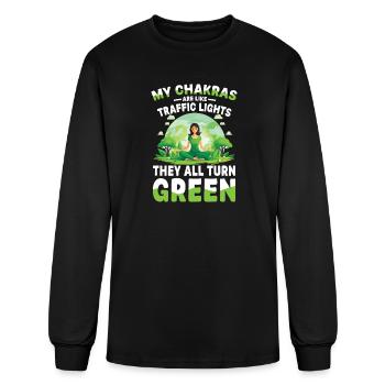 My Chakras Are Like Traffic Lights They All Turn - Men's Long Sleeve T-Shirt - black - Front
