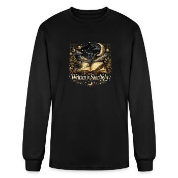 Written in Starlight: Night Sky Ink - Men's Long Sleeve T-Shirt - black - Front